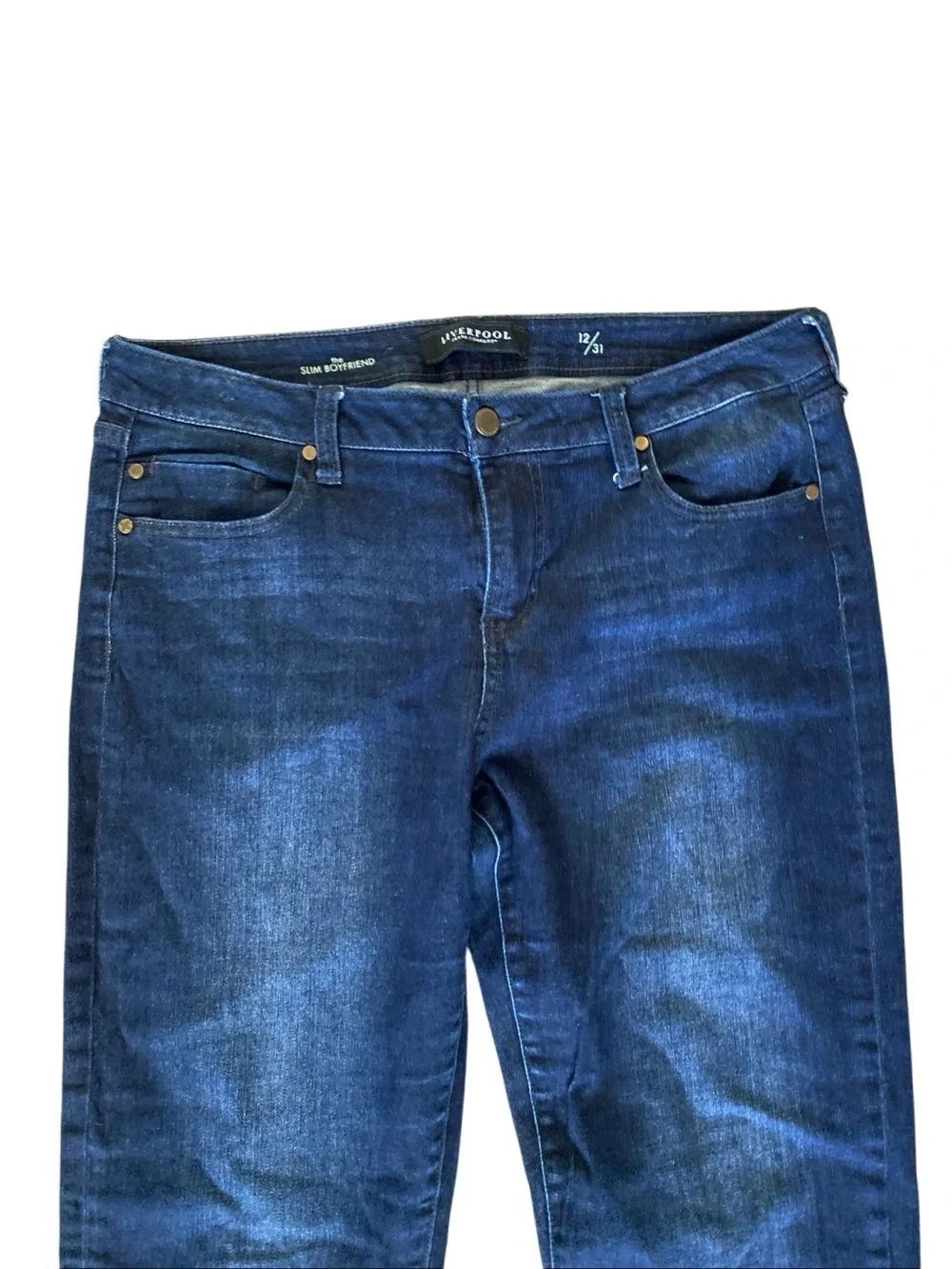 Liverpool The Slim Boyfriend Dark Wash Jeans. Size 12/31.